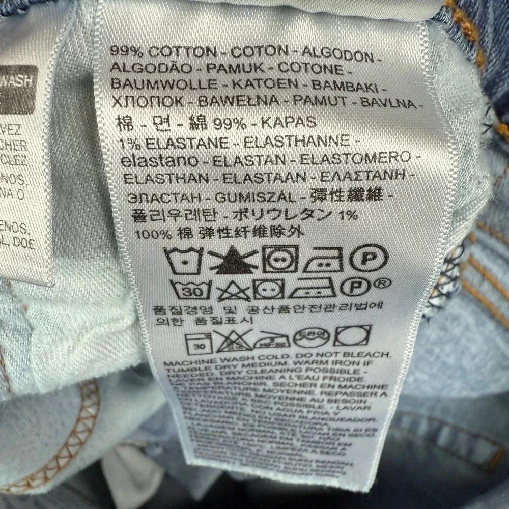 Levi's 511 Slim‎ Fit Jeans, Blue Denim, Distressed, Rips, Casual, Menswear
